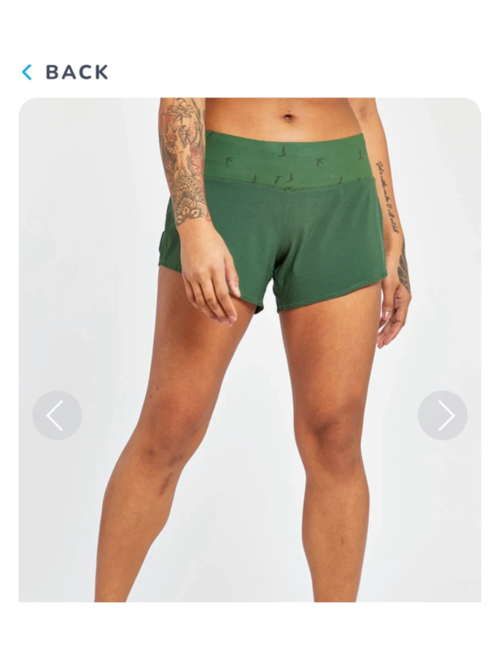 Oiselle W ROGA SHORT LUSH Green 6”- Size 4 - Picture 8 of 16